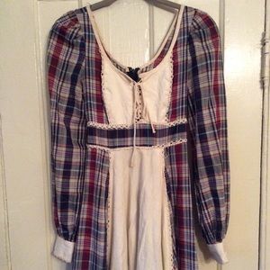 Gunne Sax Apron Front Maxi Dress